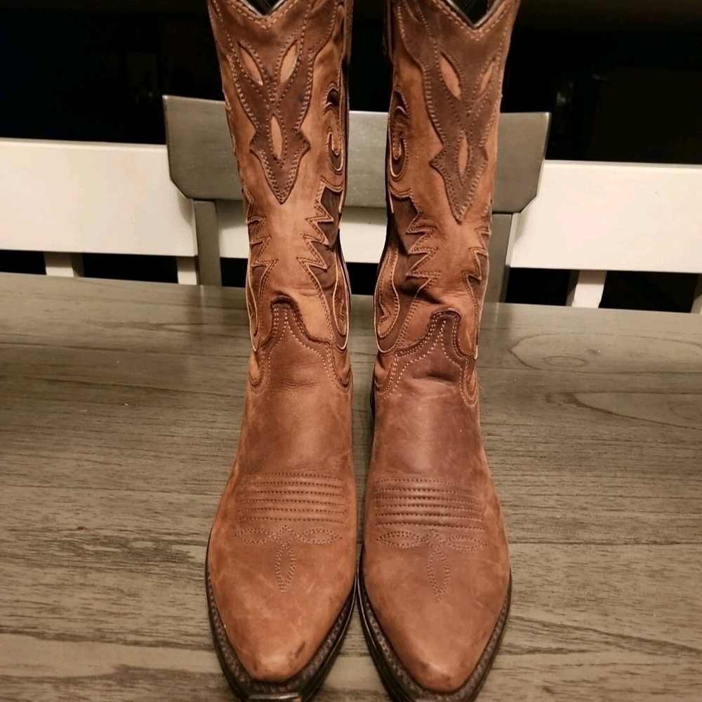 Abilene Boot Co. Tan Western Boots - Picture 3 of 5